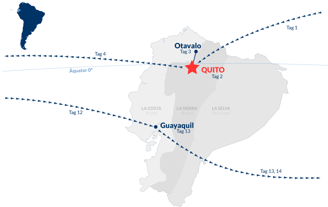 Ecuador Galapagos Rundreise – Karte